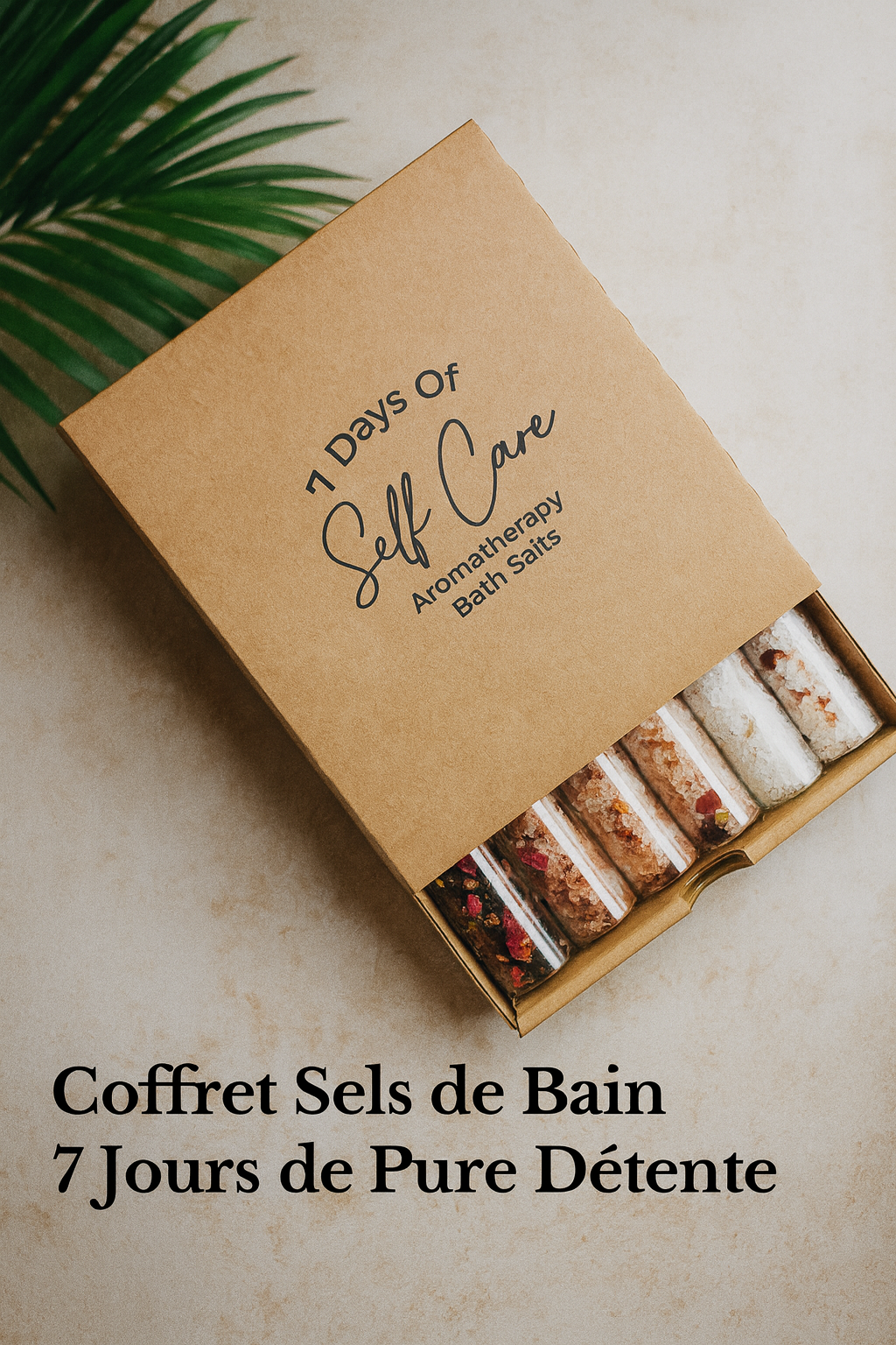 Sels de Bain en Flacons – Coffret Cadeau 7 Parfums