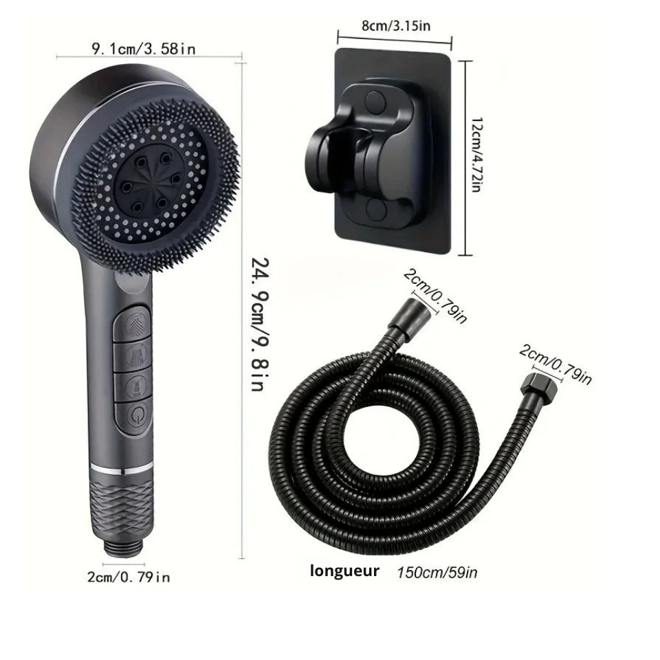 Pommeau de Douche – Filtration & Massage 4 Jets