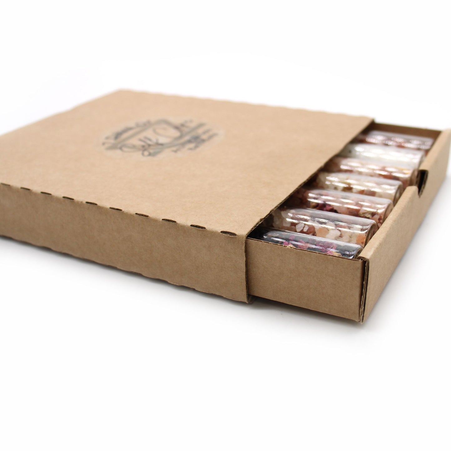 Sels de Bain en Flacons – Coffret Cadeau 7 Parfums