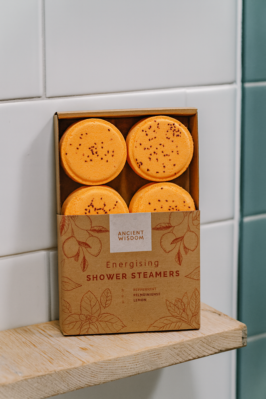 Galets de douche aromathérapie – Reconnexion & Équilibre | 4×50 g
