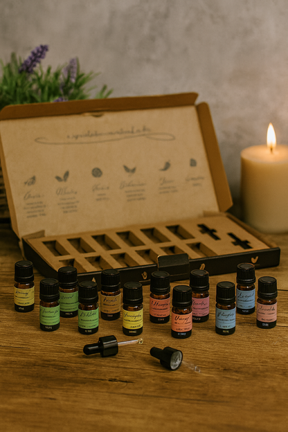 Coffret Huiles Essentielles – 12 Parfums Naturels (5ml)