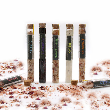 Sels de Bain en Flacons – Coffret Cadeau 7 Parfums