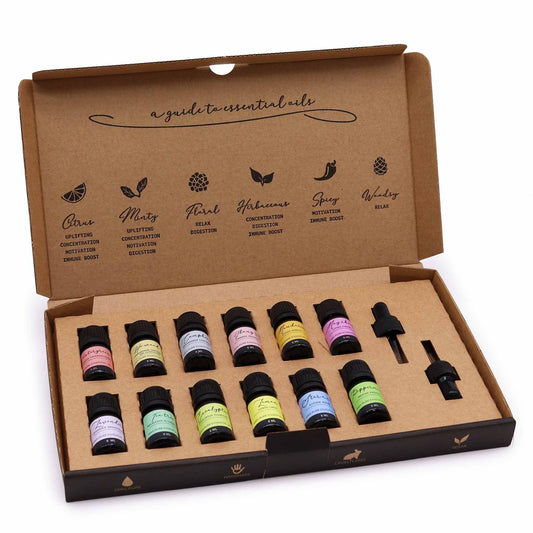 Coffret Huiles Essentielles – 12 Parfums Naturels (5ml)